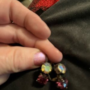 Sabika earrings in plum and opal colors very beautiful